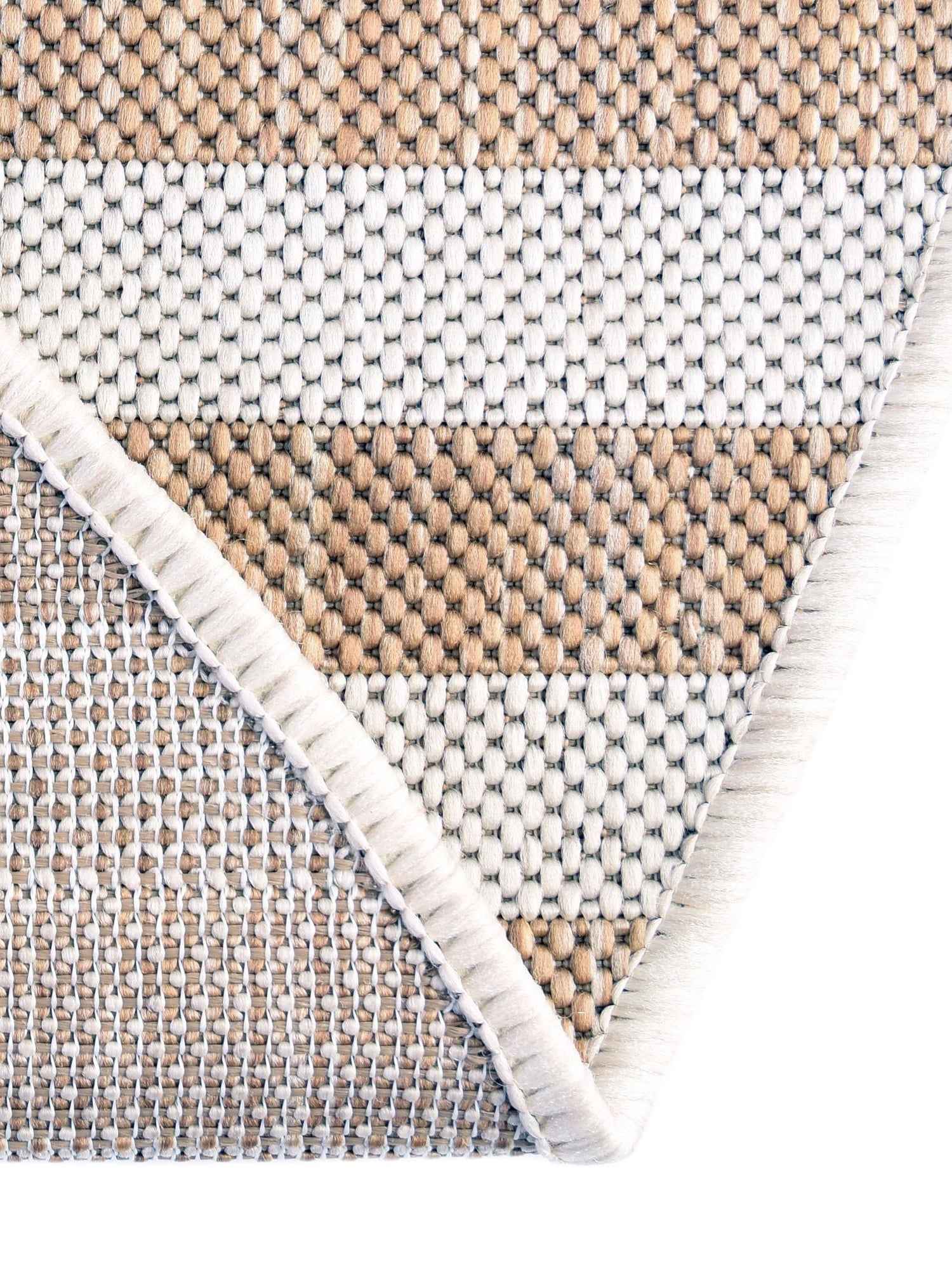 Taupe 6' 1 x 6' 1 Outdoor Striped Round Area Rug Weather Resistant for Patio, Deck, Terrace, Balcony, Porch Geometric Pattern Waterproof Carpet for Sale at Rug Engine