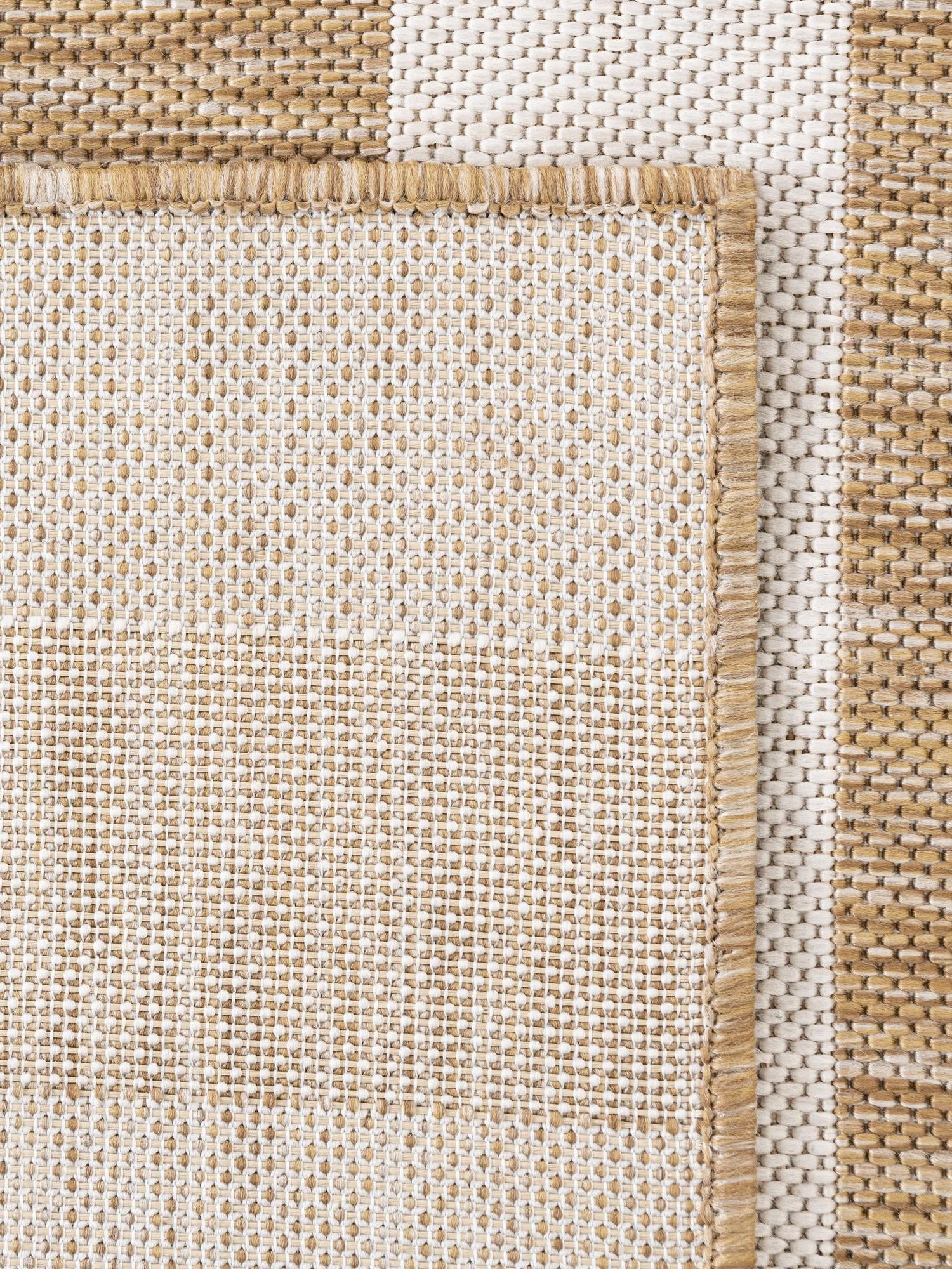 Taupe 2' 7 x 10' Outdoor Striped Runner Area Rug Weather Resistant for Patio, Deck, Terrace, Balcony, Porch Geometric Pattern Waterproof Carpet for Sale at Rug Engine