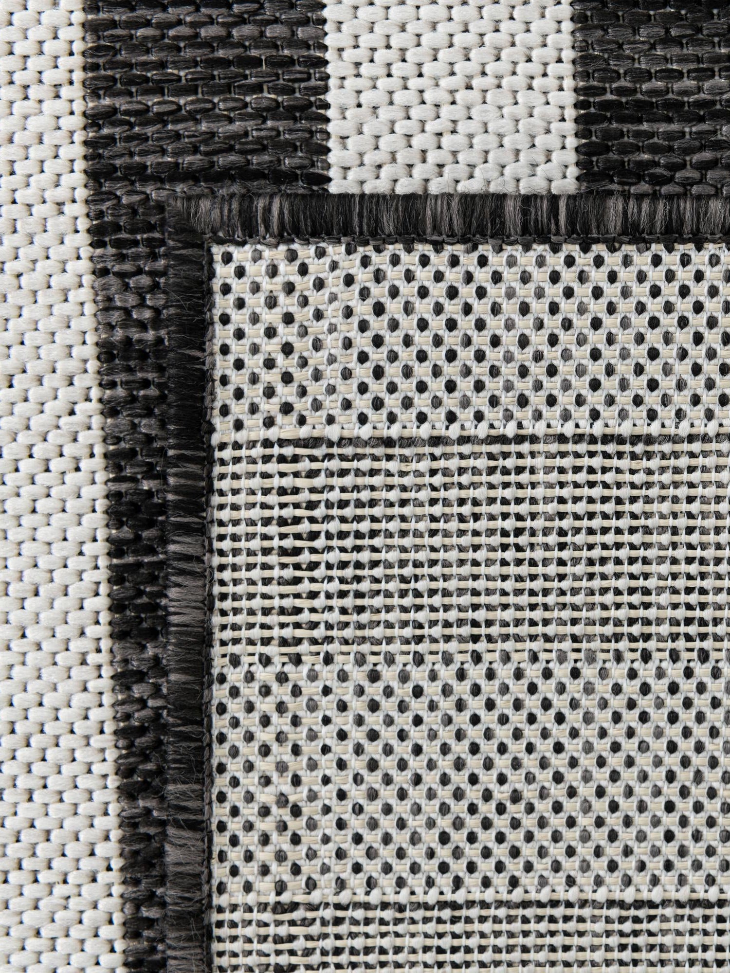 Charcoal 6' 1 x 9' Outdoor Striped Rectangle Area Rug Weather Resistant for Patio, Deck, Terrace, Balcony, Porch Geometric Pattern Waterproof Carpet for Sale at Rug Engine