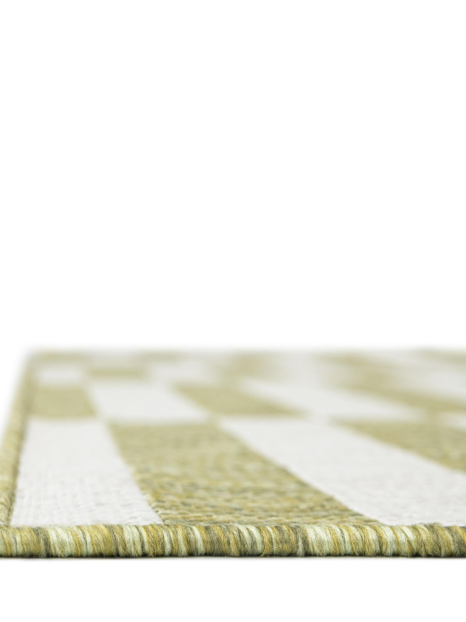 Green 9' x 12' Outdoor Striped Rectangle Area Rug Weather Resistant for Patio, Deck, Terrace, Balcony, Porch Geometric Pattern Waterproof Carpet for Sale at Rug Engine