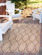 Natural 5' 1 x 8' Outdoor Trellis Rectangle Rug