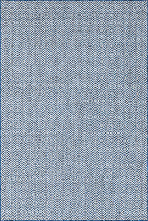 Blue 6' 1 x 9' Outdoor Trellis Rectangle Area Rug Weather Resistant for Patio, Deck, Terrace, Balcony, Porch Geometric Design Water Safe Outside Carpet for Sale at Rug Engine