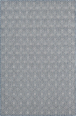 Blue 5' 3 x 8' Outdoor Trellis Rectangle Rug