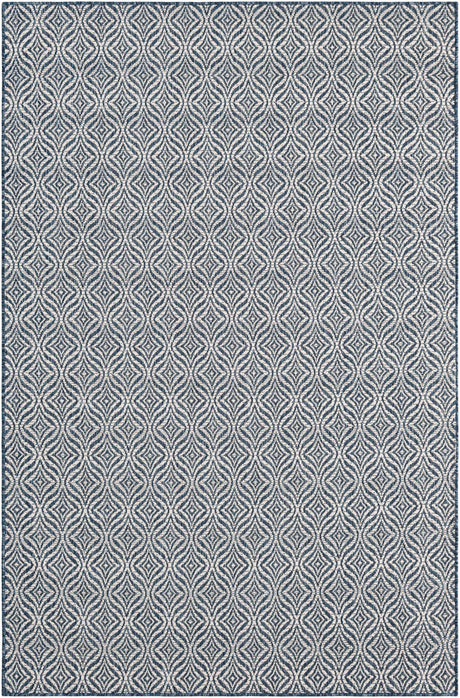 Blue 5' 3 x 8' Outdoor Trellis Rectangle Rug