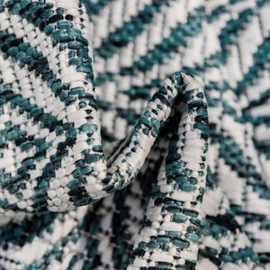 Teal 4' 1 x 4' 1 Outdoor Trellis Round Area Rug Weather Resistant for Patio, Deck, Terrace, Balcony, Porch Geometric Design Water Safe Outside Carpet for Sale at Rug Engine