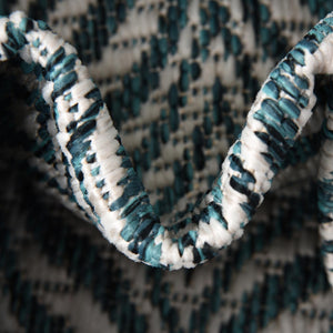 Teal 2' x 6' 1 Outdoor Trellis Runner Area Rug Weather Resistant for Patio, Deck, Terrace, Balcony, Porch Geometric Design Water Safe Outside Carpet for Sale at Rug Engine