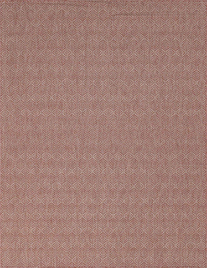 Rust Red 9' x 12' Outdoor Trellis Rectangle Rug
