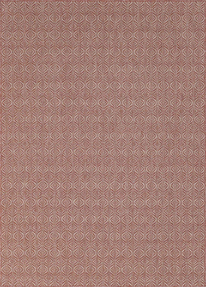 Rust Red 7' 10 x 11' Outdoor Trellis Rectangle Area Rug Weather Resistant for Patio, Deck, Terrace, Balcony, Porch Geometric Design Water Safe Outside Carpet for Sale at Rug Engine