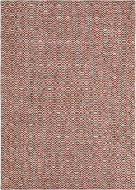 Rust Red 7' 1 x 10' Outdoor Trellis Rectangle Rug
