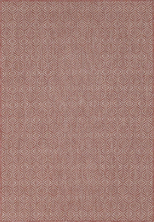 Rust Red 6' 1 x 9' Outdoor Trellis Rectangle Rug