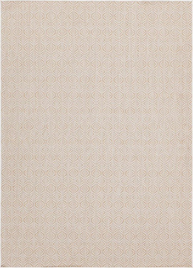 Taupe 8' x 11' Outdoor Trellis Rectangle Rug