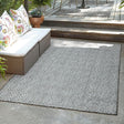 Charcoal 6' 1 x 9' Outdoor Trellis Rectangle Rug