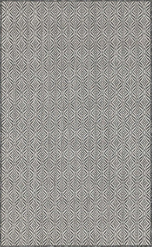 Charcoal 5' 3 x 8' Outdoor Trellis Rectangle Area Rug Weather Resistant for Patio, Deck, Terrace, Balcony, Porch Geometric Design Water Safe Outside Carpet for Sale at Rug Engine