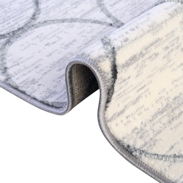 White 9' x 12' 2 Matrix Trellis Rectangle Area Rug 100% Polyester Geometric Pattern Modern Carpet for Living, Dining, Bedroom, Office for Sale at Rug Engine