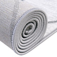 White 2' 7 x 16' 5 Matrix Trellis Runner Area Rug 100% Polyester Geometric Pattern Modern Carpet for Living, Dining, Bedroom, Office for Sale at Rug Engine