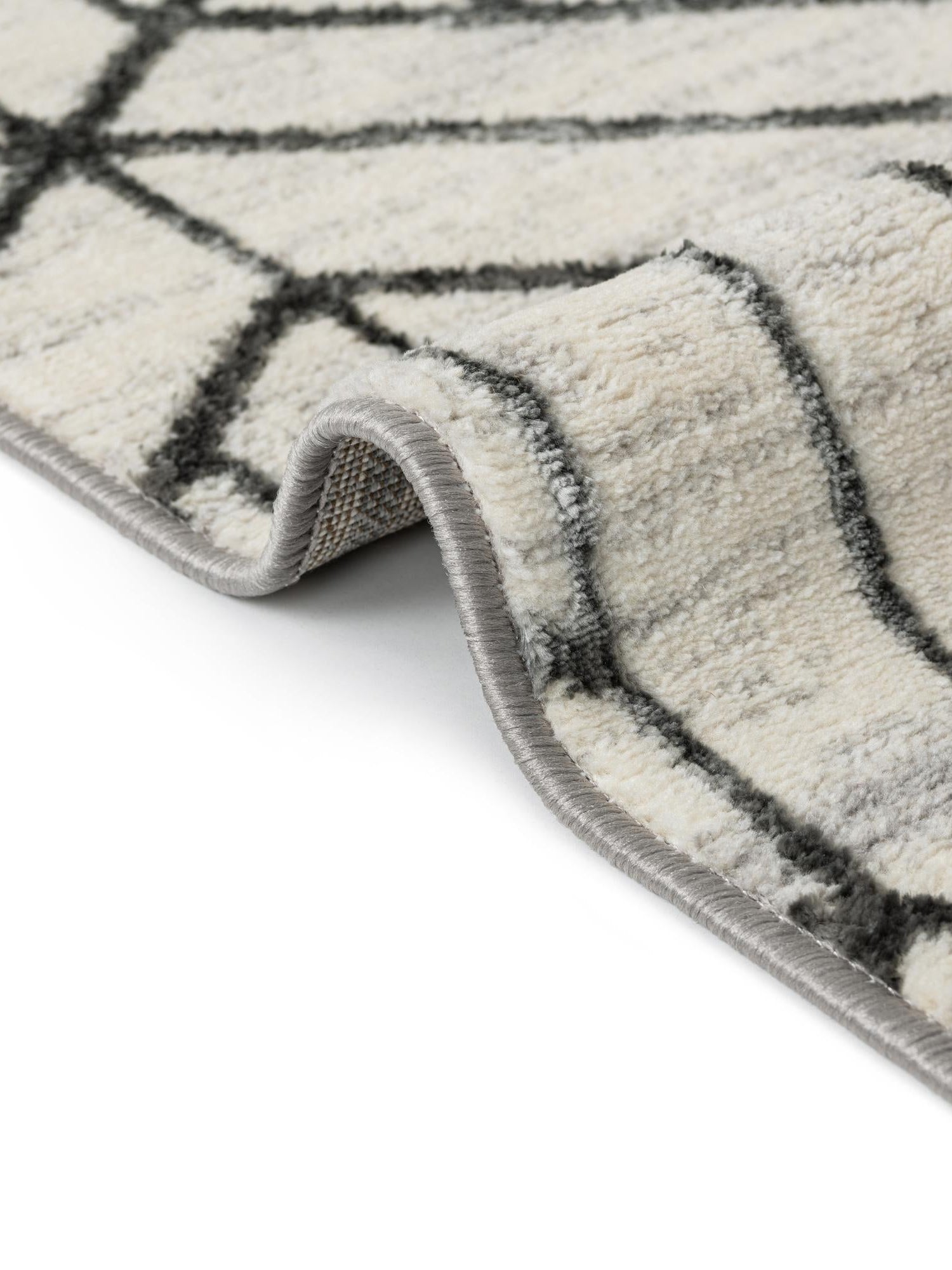 White 7' 1 x 10' Matrix Trellis Rectangle Area Rug 100% Polyester Geometric Pattern Modern Carpet for Living, Dining, Bedroom, Office for Sale at Rug Engine