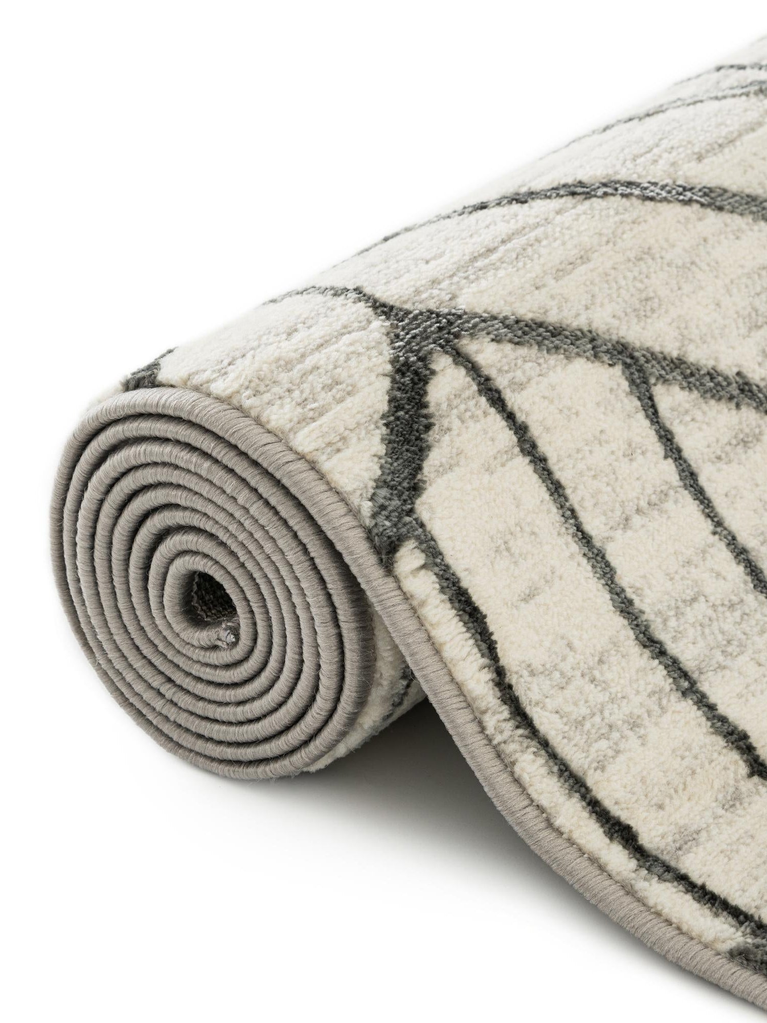White 7' 1 x 10' Matrix Trellis Rectangle Area Rug 100% Polyester Geometric Pattern Modern Carpet for Living, Dining, Bedroom, Office for Sale at Rug Engine