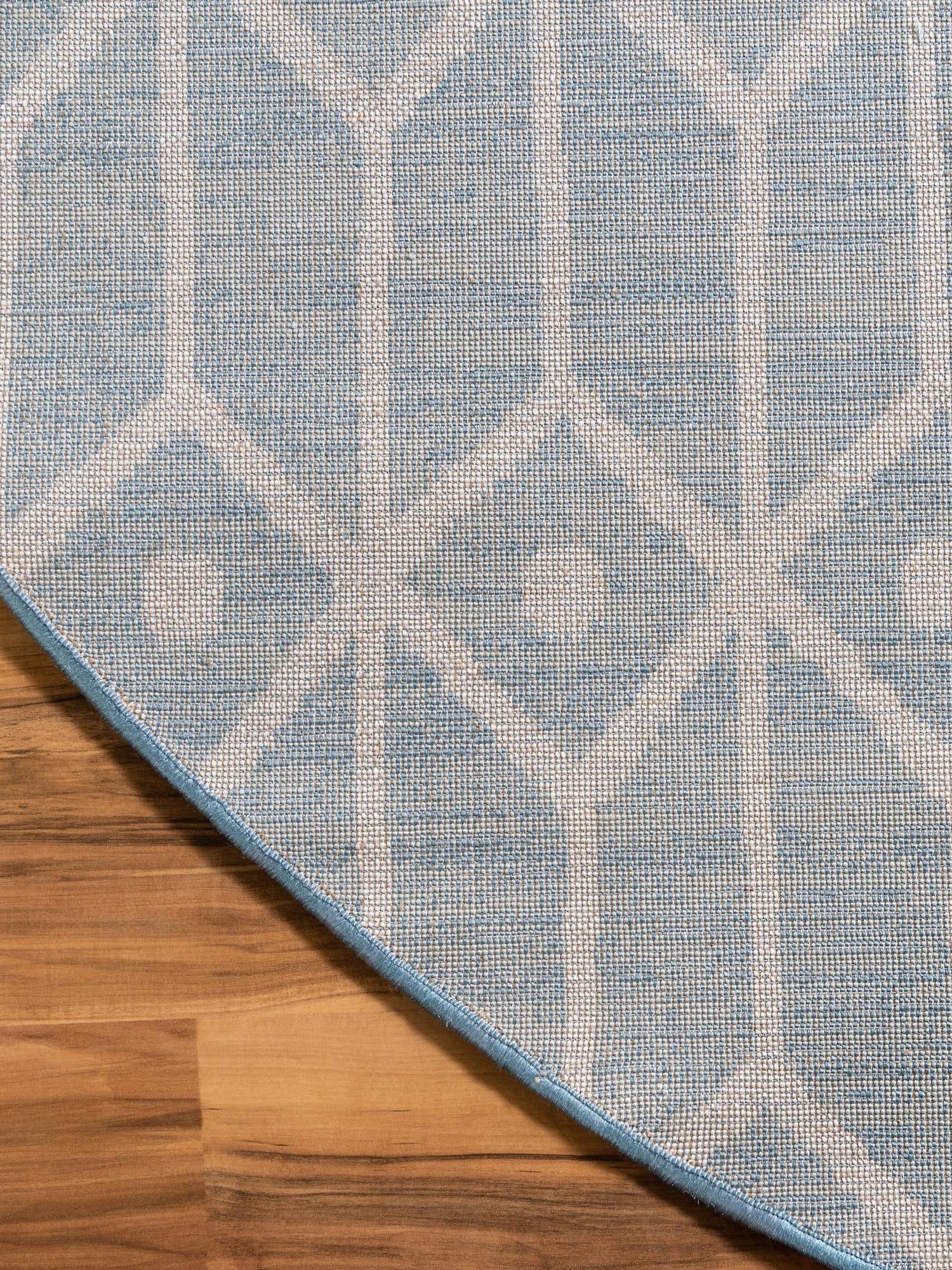 Blue 8' x 8' Matrix Trellis Round Area Rug 100% Polyester Geometric Pattern Modern Carpet for Living, Dining, Bedroom, Office for Sale at Rug Engine