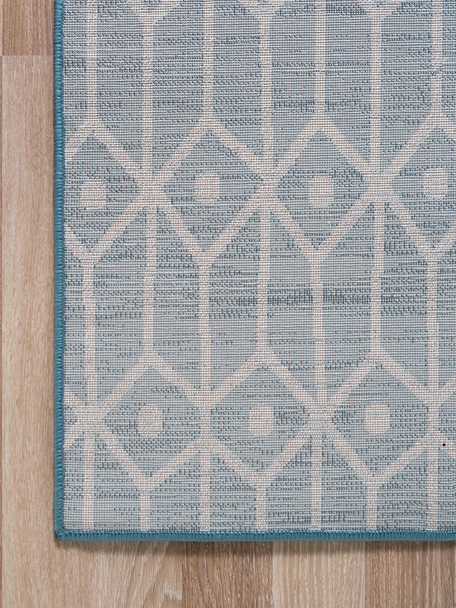 Blue 2' x 8' Matrix Trellis Runner Area Rug 100% Polyester Geometric Pattern Modern Carpet for Living, Dining, Bedroom, Office for Sale at Rug Engine