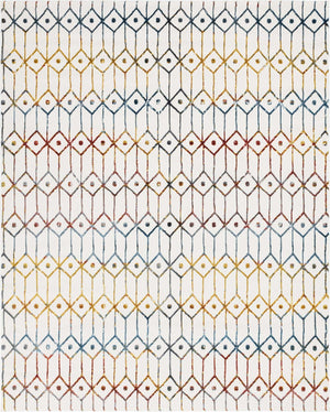 Multicolor 8' x 10' Matrix Trellis Rectangle Area Rug 100% Polyester Geometric Pattern Modern Carpet for Living, Dining, Bedroom, Office for Sale at Rug Engine