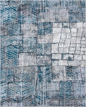 Gray Blue 7' 10 x 10' Valencia Rectangle Area Rug Modern Abstract Durable Carpet for Living Room, Dining, Office, Bedrooms, Dorm Rooms for Sale at Rug Engine