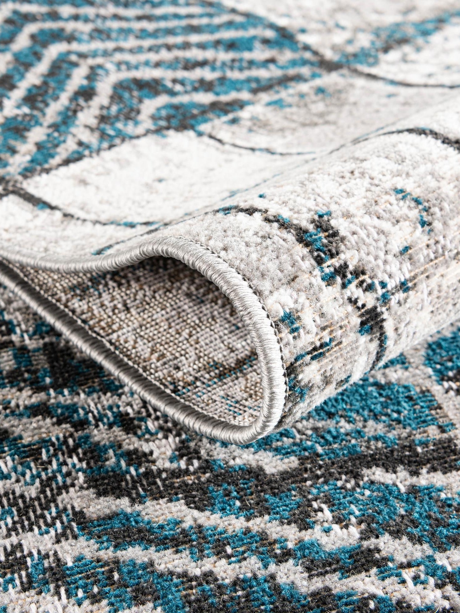 Gray Blue 4' 1 x 6' 1 Valencia Rectangle Area Rug Modern Abstract Durable Carpet for Living Room, Dining, Office, Bedrooms, Dorm Rooms for Sale at Rug Engine