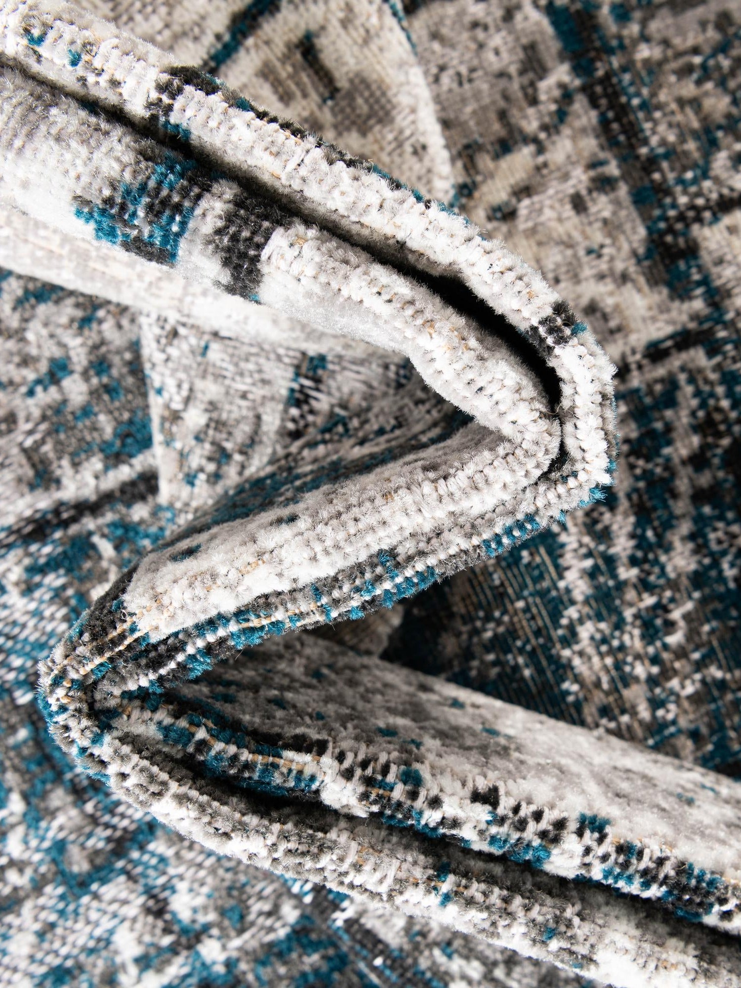 Gray Blue 4' 1 x 6' 1 Valencia Rectangle Area Rug Modern Abstract Durable Carpet for Living Room, Dining, Office, Bedrooms, Dorm Rooms for Sale at Rug Engine
