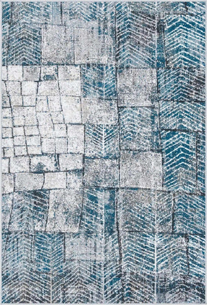 Gray Blue 5' 3 x 8' Valencia Rectangle Area Rug Modern Abstract Durable Carpet for Living Room, Dining, Office, Bedrooms, Dorm Rooms for Sale at Rug Engine