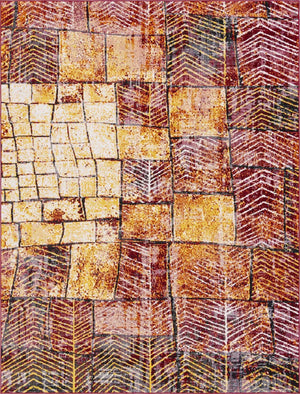 Rust Red 9' x 12' Valencia Rectangle Area Rug Modern Abstract Durable Carpet for Living Room, Dining, Office, Bedrooms, Dorm Rooms for Sale at Rug Engine