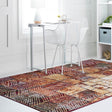 Rust Red 7' 10 x 10' Valencia Rectangle Area Rug Modern Abstract Durable Carpet for Living Room, Dining, Office, Bedrooms, Dorm Rooms for Sale at Rug Engine