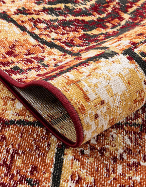 Rust Red 7' 1 x 10' Valencia Rectangle Area Rug Modern Abstract Durable Carpet for Living Room, Dining, Office, Bedrooms, Dorm Rooms for Sale at Rug Engine