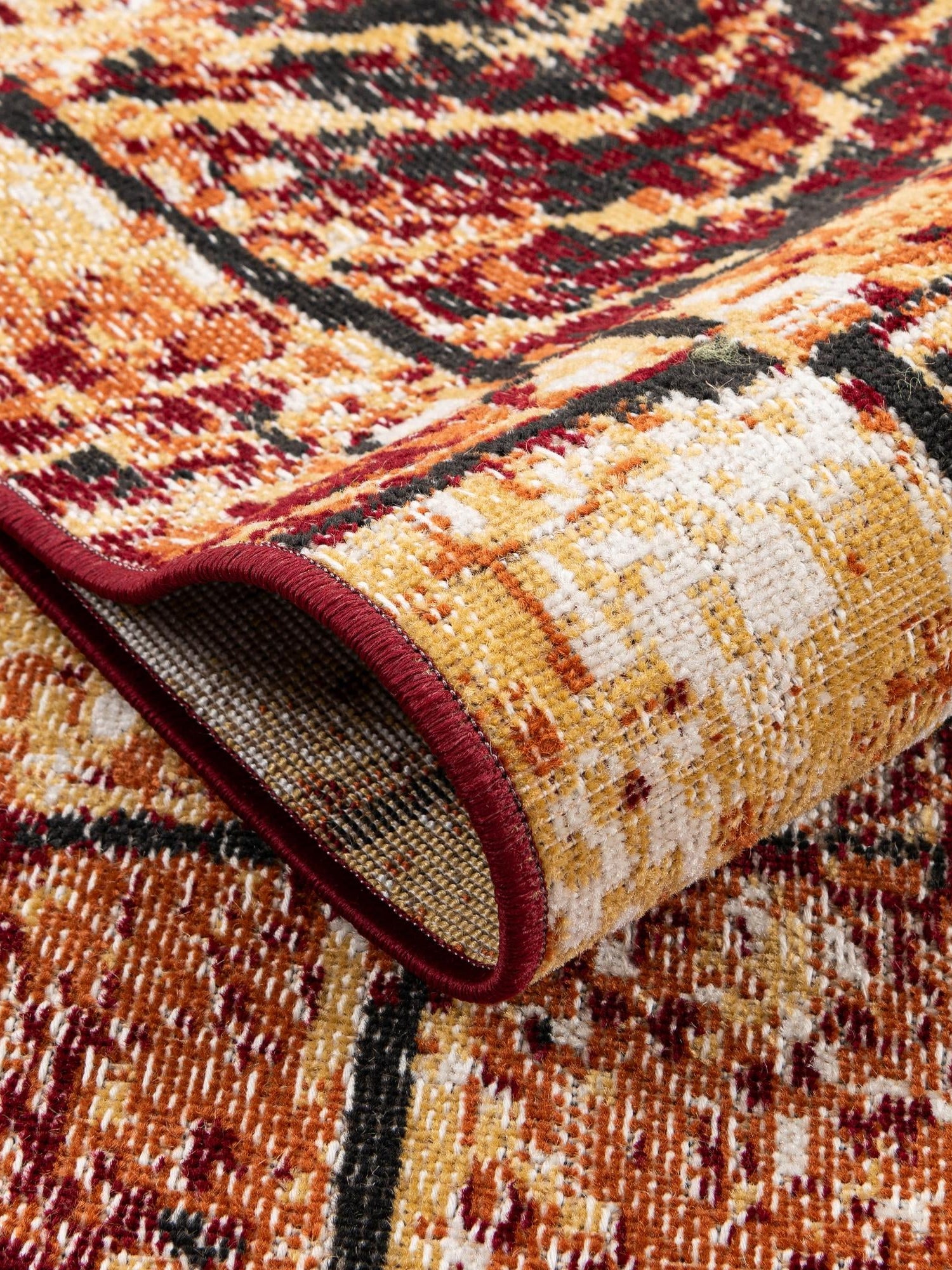 Rust Red 4' 1 x 6' 1 Valencia Rectangle Area Rug Modern Abstract Durable Carpet for Living Room, Dining, Office, Bedrooms, Dorm Rooms for Sale at Rug Engine