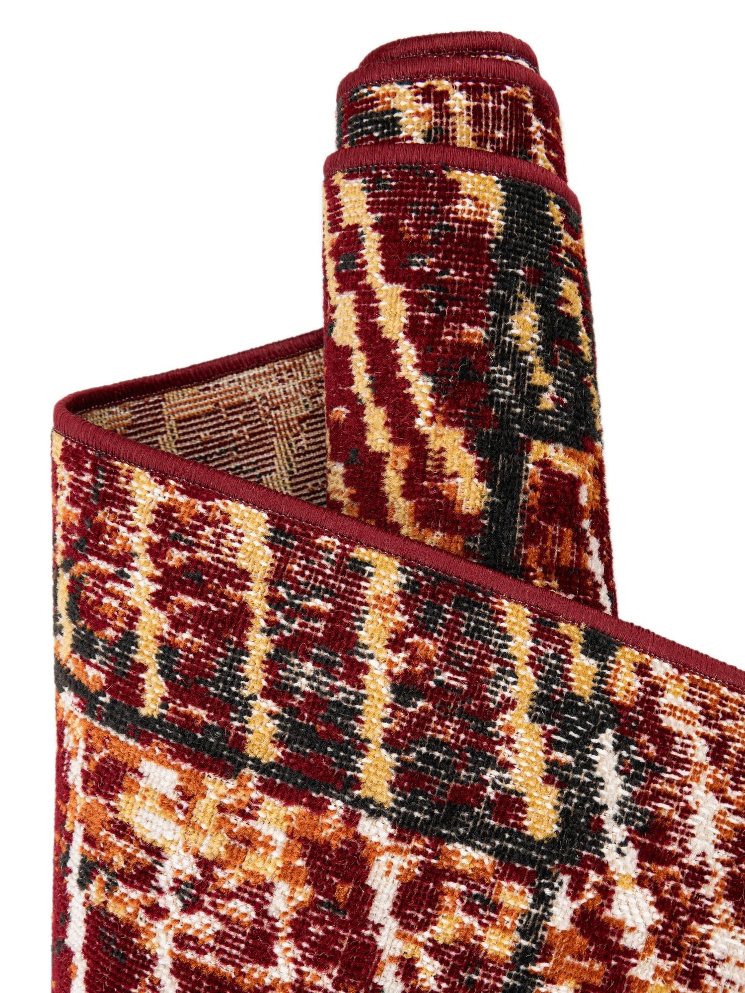 Rust Red 5' 3 x 8' Valencia Rectangle Area Rug Modern Abstract Durable Carpet for Living Room, Dining, Office, Bedrooms, Dorm Rooms for Sale at Rug Engine