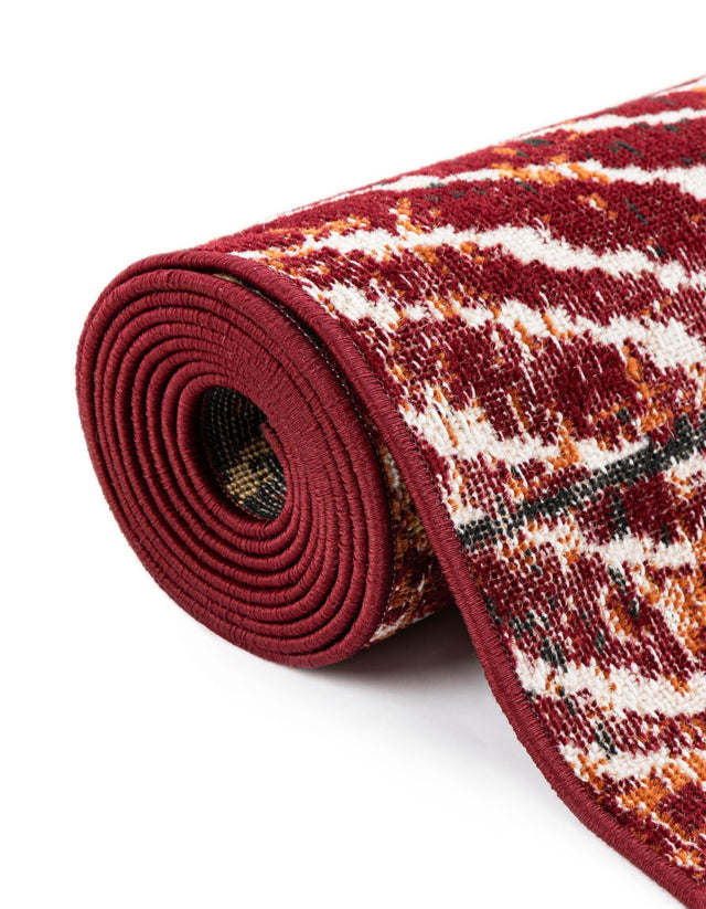 Rust Red 5' 3 x 5' 3 Valencia Round Area Rug Modern Abstract Durable Carpet for Living Room, Dining, Office, Bedrooms, Dorm Rooms for Sale at Rug Engine