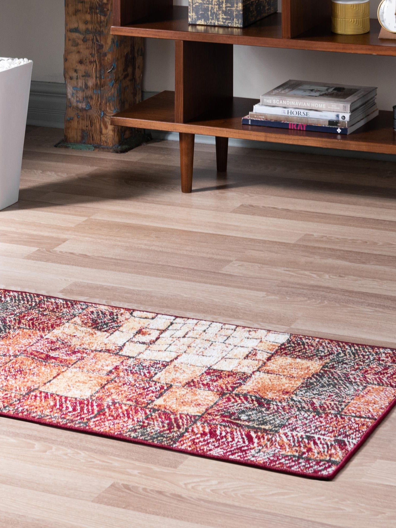 Rust Red 2' 7 x 10' Valencia Runner Area Rug Modern Abstract Durable Carpet for Living Room, Dining, Office, Bedrooms, Dorm Rooms for Sale at Rug Engine