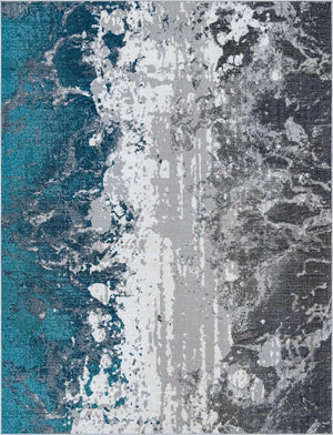 Gray 9' x 12' Valencia Rectangle Area Rug Modern Abstract Durable Carpet for Living Room, Dining, Office, Bedrooms, Dorm Rooms for Sale at Rug Engine