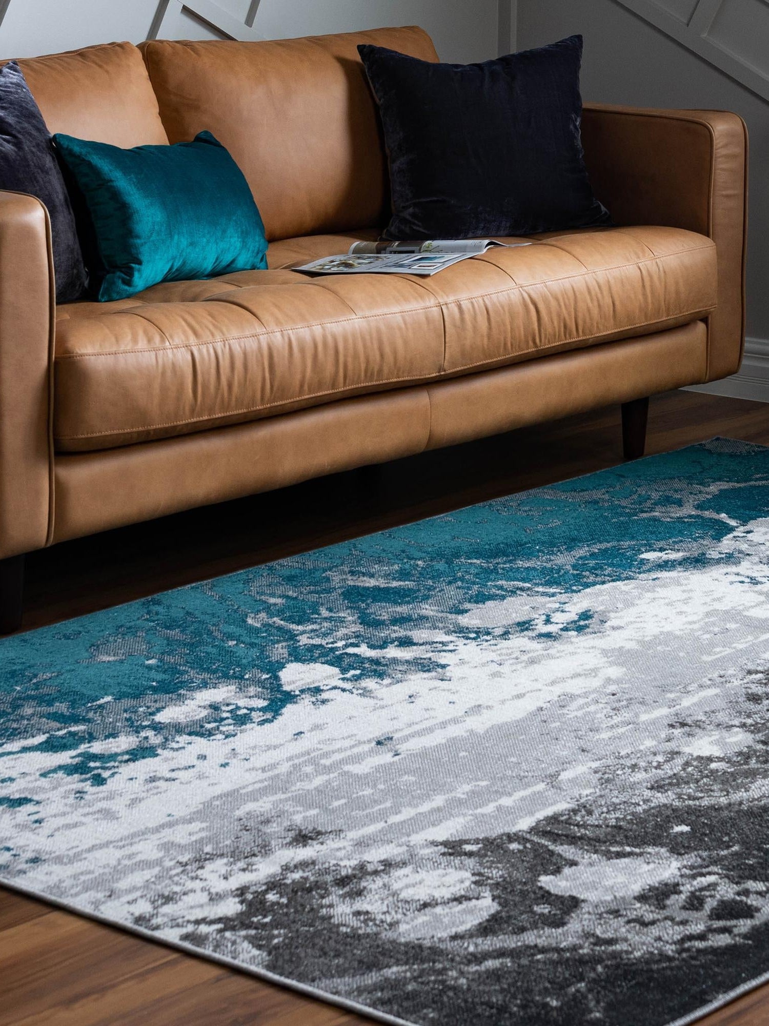 Gray 3' 3 x 5' 3 Valencia Rectangle Area Rug Modern Abstract Durable Carpet for Living Room, Dining, Office, Bedrooms, Dorm Rooms for Sale at Rug Engine
