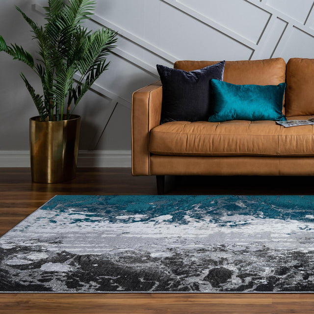 Gray 3' 3 x 5' 3 Valencia Rectangle Area Rug Modern Abstract Durable Carpet for Living Room, Dining, Office, Bedrooms, Dorm Rooms for Sale at Rug Engine