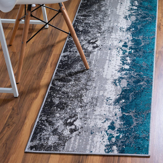 Gray 2' x 6' 1 Valencia Runner Area Rug Modern Abstract Durable Carpet for Living Room, Dining, Office, Bedrooms, Dorm Rooms for Sale at Rug Engine