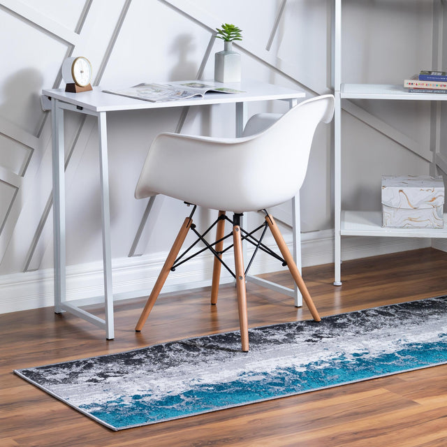 Gray 2' x 6' 1 Valencia Runner Area Rug Modern Abstract Durable Carpet for Living Room, Dining, Office, Bedrooms, Dorm Rooms for Sale at Rug Engine