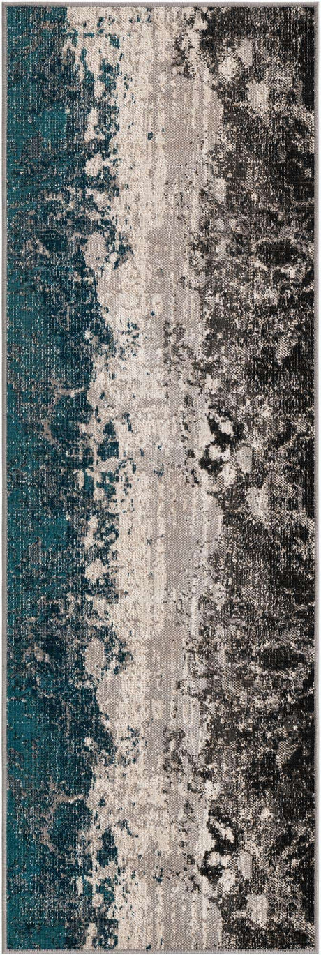 Gray 2' x 6' 1 Valencia Runner Area Rug Modern Abstract Durable Carpet for Living Room, Dining, Office, Bedrooms, Dorm Rooms for Sale at Rug Engine