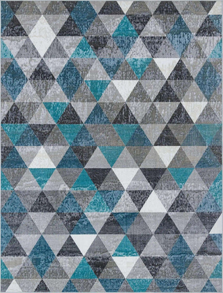 Gray 9' x 12' Valencia Rectangle Area Rug Modern Abstract Durable Carpet for Living Room, Dining, Office, Bedrooms, Dorm Rooms for Sale at Rug Engine