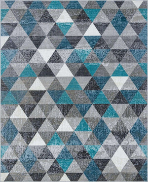 Gray 7' 10 x 10' Valencia Rectangle Area Rug Modern Abstract Durable Carpet for Living Room, Dining, Office, Bedrooms, Dorm Rooms for Sale at Rug Engine