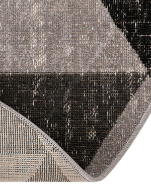 Gray 5' 3 x 5' 3 Valencia Round Area Rug Modern Abstract Durable Carpet for Living Room, Dining, Office, Bedrooms, Dorm Rooms for Sale at Rug Engine