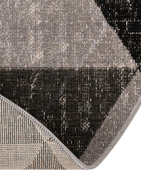 Gray 5' 3 x 5' 3 Valencia Round Area Rug Modern Abstract Durable Carpet for Living Room, Dining, Office, Bedrooms, Dorm Rooms for Sale at Rug Engine
