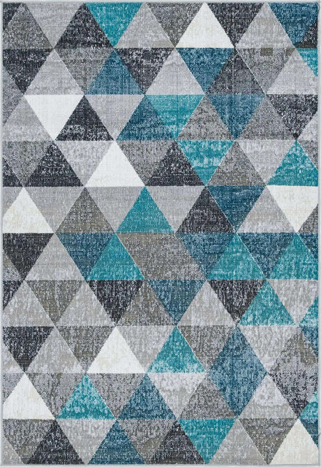 Gray 4' 1 x 6' 1 Valencia Rectangle Area Rug Modern Abstract Durable Carpet for Living Room, Dining, Office, Bedrooms, Dorm Rooms for Sale at Rug Engine