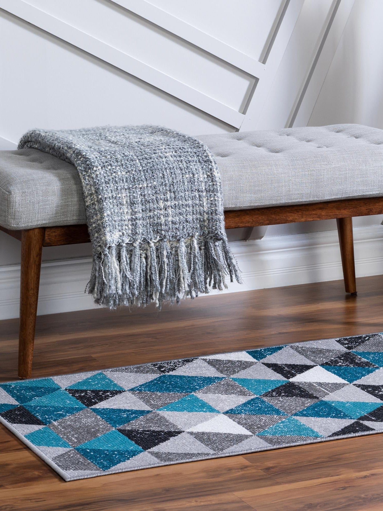Gray 2' 7 x 10' Valencia Runner Area Rug Modern Abstract Durable Carpet for Living Room, Dining, Office, Bedrooms, Dorm Rooms for Sale at Rug Engine
