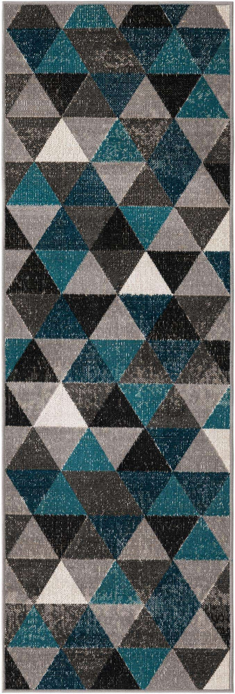 Gray 2' x 6' 1 Valencia Runner Area Rug Modern Abstract Durable Carpet for Living Room, Dining, Office, Bedrooms, Dorm Rooms for Sale at Rug Engine