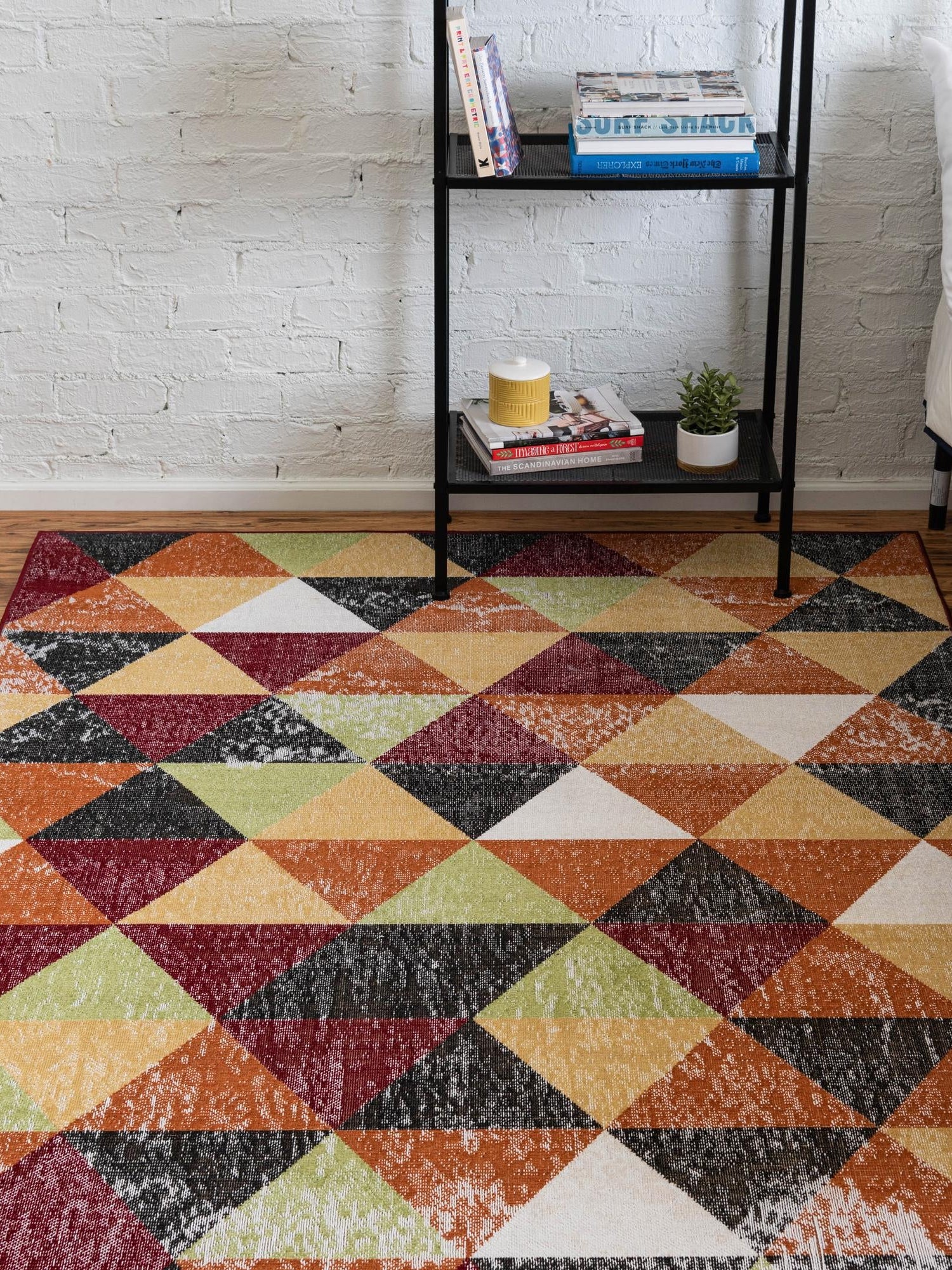 Multicolor 4' 1 x 6' 1 Valencia Rectangle Area Rug Modern Abstract Durable Carpet for Living Room, Dining, Office, Bedrooms, Dorm Rooms for Sale at Rug Engine