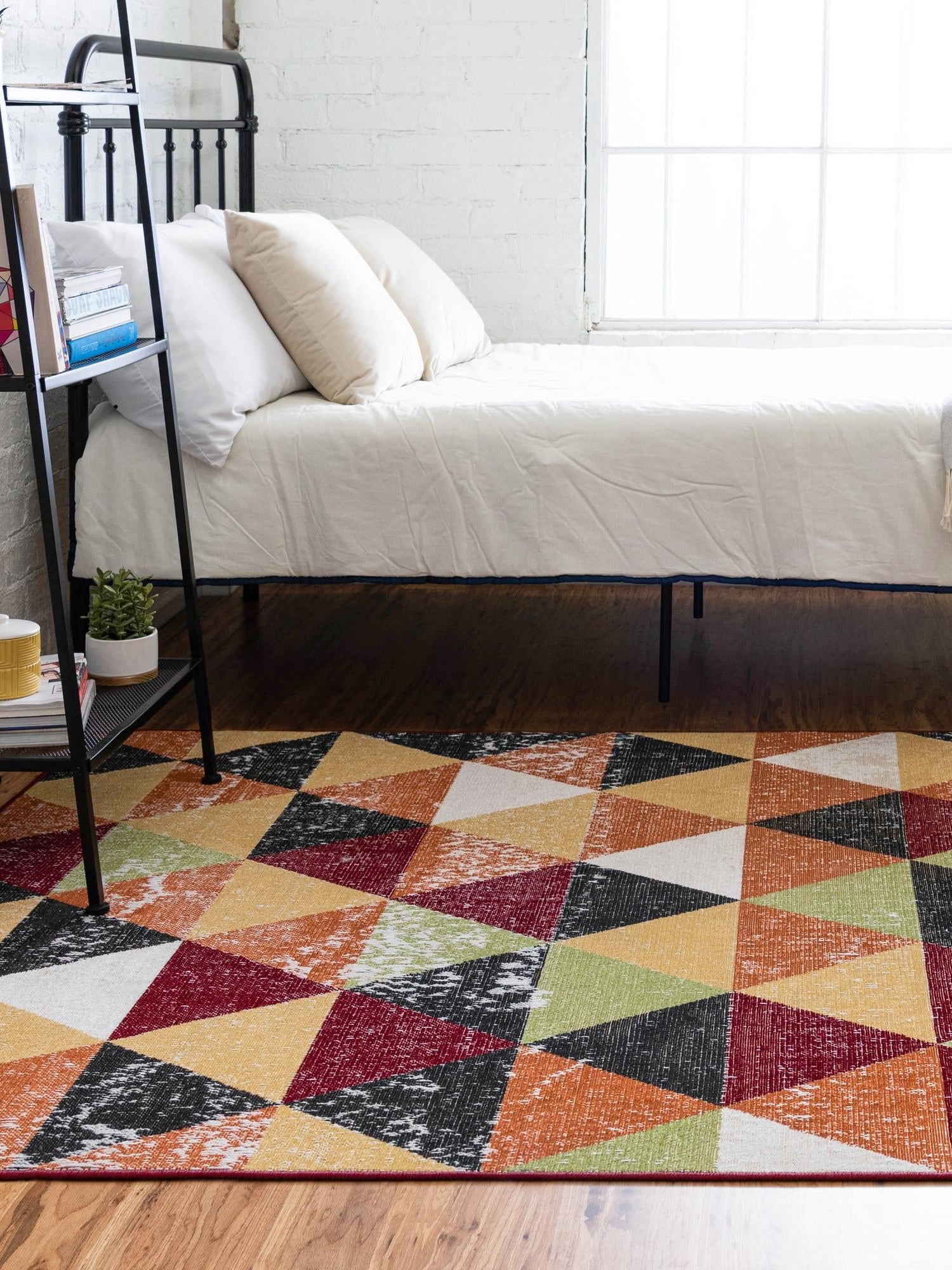 Multicolor 4' 1 x 6' 1 Valencia Rectangle Area Rug Modern Abstract Durable Carpet for Living Room, Dining, Office, Bedrooms, Dorm Rooms for Sale at Rug Engine